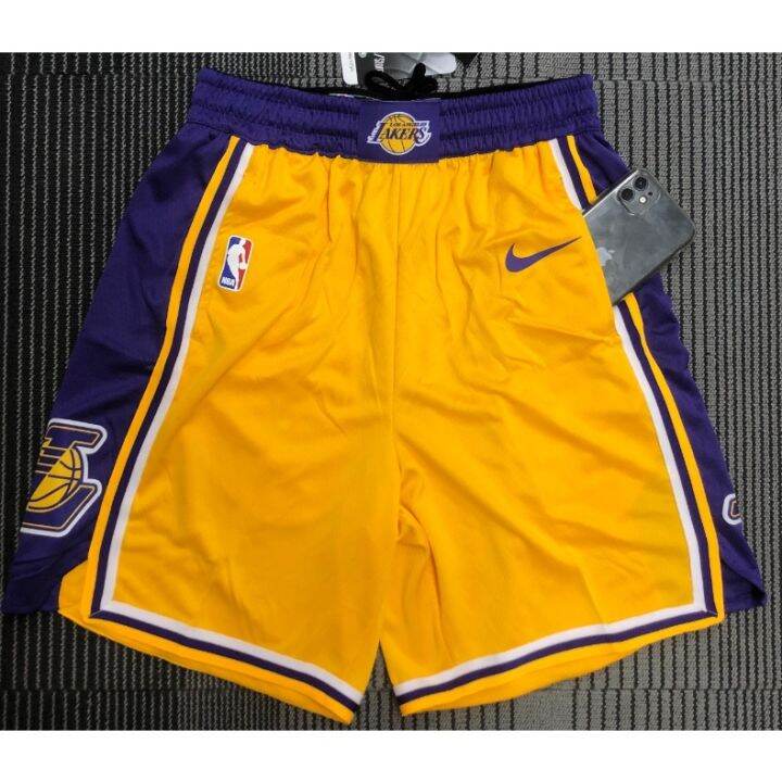 hot-pressed-กางเกงขาสั้นบาสเก็ตบอล-nba-los-angeles-lakers-สีเหลือง-5-แบบ-shorts