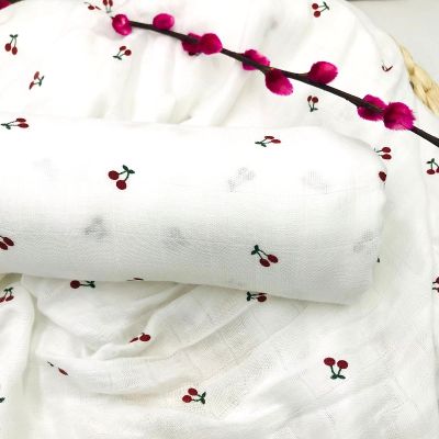 Ins Hot Fruit strawberry 100 Bamboo Fiber Muslin Baby Blankets kids Blanket Bedding Swaddle For Newborn Swaddling Bath Towel