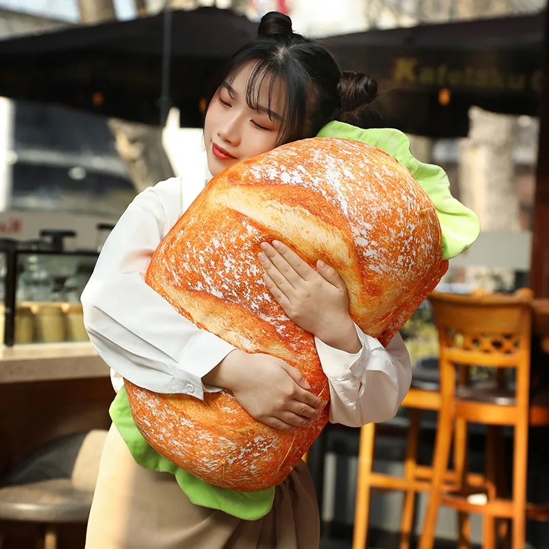 3D Plush Burger Pillow Creative Cushion Car Seat Cushion Soft