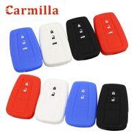 lujie Carmilla Silicone Car Key Fob Cover Case for Toyota CHR C-HR Camry Prius Prado 2016 - 2020 2 3 Buttons Remote Keyless