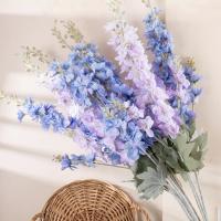 【CC】 86cm Real Delphinium Branch Silk Artificial Flowers Wedding Hotel Decoration Fleur Artificielle