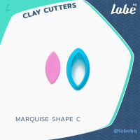 Marquise Shape C Clay Cutters/Polymer Clay Cutter/ แม่พิมพ์กดดินโพลิเมอร์ทำต่างหูรูปทรงมาร์คีส์ C