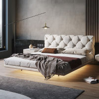 HOMIE LIFE Leather bed floating เตียงนอน 6 ฟุต เตียงนอนหรูหรา bedroom large bed H34