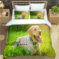 【hot】▫ Jin Ji Dog King Set Printed Textile Three Piece Duvet Cover Bed Bedroom Decoration