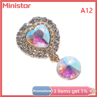 Ministar แฟชั่นจี้พลอยเทียมรูปหัวใจเสน่ห์ DIY สีทองชุดแต่งงานผมแต่งงานเครื่องประดับเครื่องประดับโลหะผสม