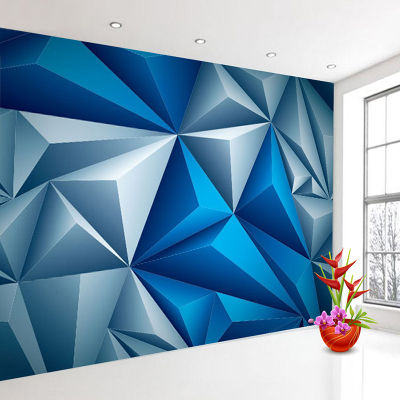 [hot]Custom 3D Wall Murals Wallpaper Modern Stereoscopic Blue Geometric Space Mural Creative Living Room TV Backdrop Photo Wall Paper