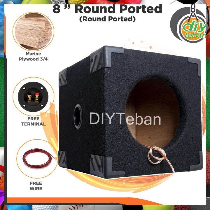 Subwoofer Box 8 Inches Speaker Enclosure w/ Wire 2 Air Tube and Terminal Black Lazada PH