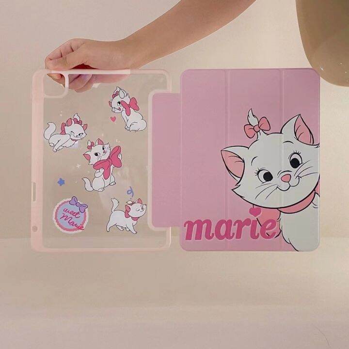 ส่งจากไท-แมว-marie-cute-เคส-ipad-10-2-gen10-9-8-2022-เคสไอแพด2021-air4-5-10-9-11pro-ไอแพด-ใส่ปากกาไดgen6