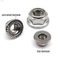 ♘✲۩ 2pcs M4 M5 M6 M8 M10 M12 304 A2-70 Stainless Steel Prevailing Torque Type All Metal Insert Flange Hex Self Locking Nut Locknut