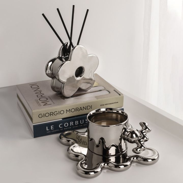 silver-plated-vase-creative-irregular-ceramic-ornaments-sample-room-decorations-posing-props