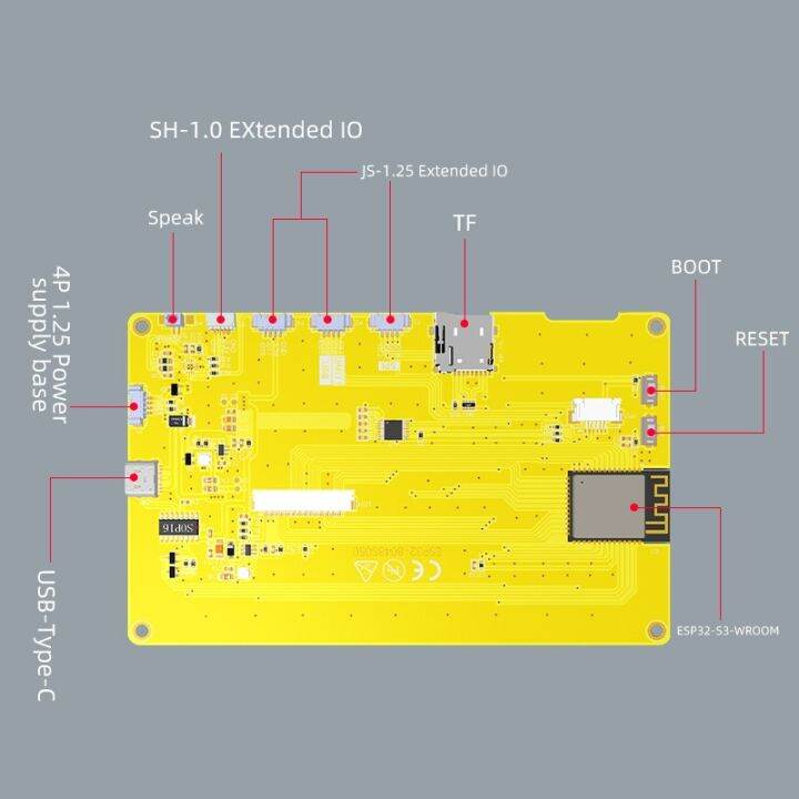 5-0นิ้ว-esp32-s3-hmi-8m-psram-16m-แฟลชสำหรับ-arduino-lvgl-wifi-amp-bluetooth-5-ip-s-800-480สมาร์ทจอแสดงผล-rgb-lcd-tft-โมดูล