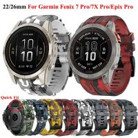 ♤ Drukowany inteligentny zegarek dla Garmin Fenix 7 7X Pro 6 6 6x Pro 5x5 Plus 3h Forerunner 955 945 szybko zwalniający pasek silikonowa bransoletka