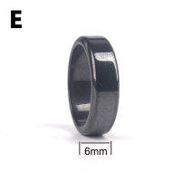 Wyoutong 1PC Black Smooth Hematite Width Flat Rings Gift Ceramic Jewelry Engagement Fashion Unisex