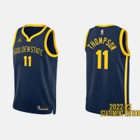 เสื้อคุณภาพสูง 【JAN】 2022-23 Nba Basketball Mens Jersey Golden State Warriors 11 Klay Thompson Jerseys Navy