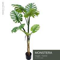 Mons tera tree ต้นมอนสเตร่า  ขนาดสูง 150 CM ต้นไม้ปลอมเกรดพรีเมี่ยม มาดามขจี  Premium Artificial Plant