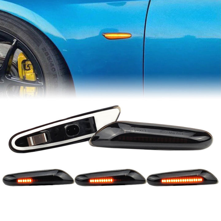 OE-Spec Smoked Amber LED Front Turn Signal Side Marker Lights For