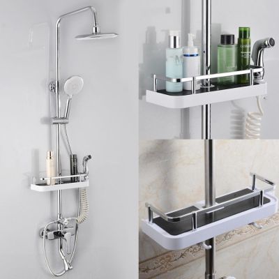 ✐ 1pc Shower Storage Bathroom Shelf Rack Shampoo Bath Towel Tray Single Tier Shower Head Holder Bathroom Accessories