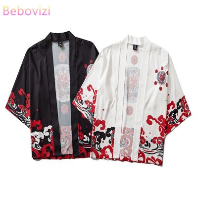 กิโมโนแฟชั่นญี่ปุ่นสไตล์ฮาราจูกุ1 17สไตล์2020สีขาวดำชายและเสื้อคาร์ดิแกนสตรีเสื้อผู้หญิงฮาโอริโอบีเสื้อผ้าเอเชียซามูไร