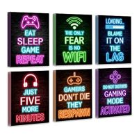 6PCS Video Gamer Room Decor Game Poster 8X10In-Gamer Wall Decor Teenage Boy Room Decor for Gaming Wall Art Gaming Room Decor