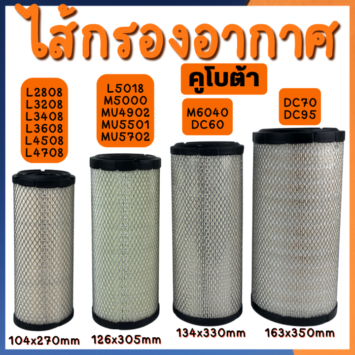 กรองอากาศรถเกี่ยว-คูโบต้า-นอก-ใน-dc60-dc68-m6040-kubota-ไส้กรองอากาศ-กรองอากาศคูโบต้า-ไส้กรองอากาศคูโบต้า-ไส้กรองอากาศรถเกี่ยว-รถเกี่ยวคูโบต้า