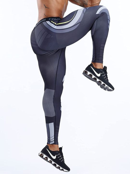 กางเกงเลกกิ้งยิมชุดรัดการวิ่งสำหรับผู้ชายพิมพ์ลาย3d-กางเกงผู้ชายออกกำลังกายกางเกงออกกำลังกายเล่นกีฬาแห้งเร็วจ็อกกิ้งรัดรูป