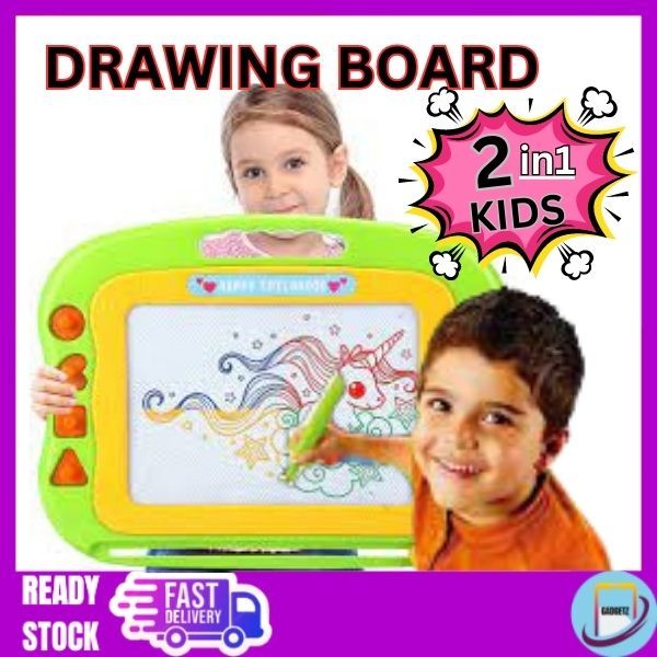 Magic Drawing Board 2 In 1 Kids Sketch Pad