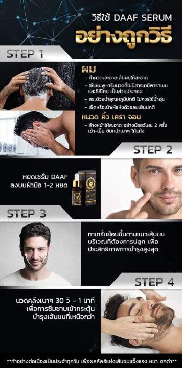 daaf-serum-ปลูกผม-คิ้ว-เครา-หนวด-จอน-ส่งฟรีเคอรี่-หนึ่งเดียวที่นำเข้าจากฝรั่งเศส-การันตีคุณภาพและมาตรฐานด้วย-2-รางวัลระดับประเทศ