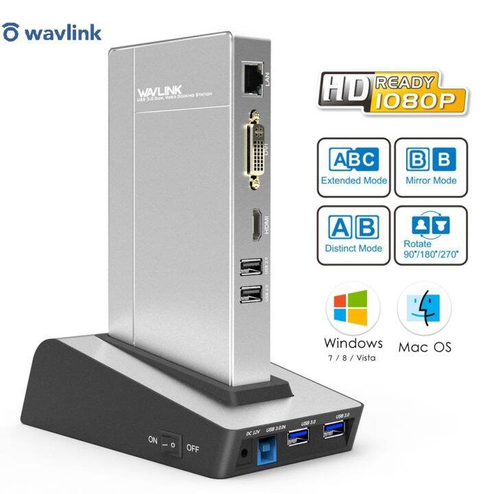 Wavlink USB 3.0อุปกรณ์เชื่อมต่ออเนกประสงค์,อลูมิเนียมรองรับการทำงานทาง ...