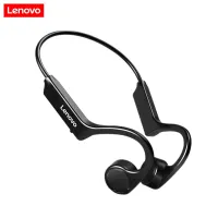 Lenovo หูฟังบลูทูธนำเสียงผ่านกระดูก X4หูฟังสำหรับเล่นกีฬากันน้ำแบบไร้สายชุดหูฟังพร้อมไมโครโฟนเกี่ยวหูระบบสเตอริโอเบสไฮไฟ