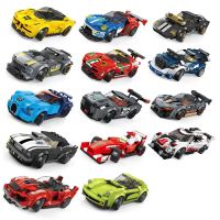 Wange Blocks Super Race Car Building Bricks Famous Vehicle Racing Educational Toy Boy Gifts Birthday Kids Present Building Sets