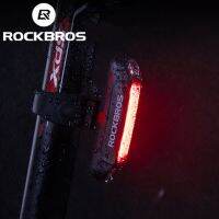 卍✒✤ ROCKBROS Bike Rear Light Waterproof LED USB Rechargable Bicycle Taillight Safety Saddle Back Light Warning Cycling Rear Light