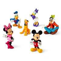 Disney 6pcs 6-7cm Mickey Mouse Minnie Donald Duck Mini Cute Cartoon PVC Action Figures Model Toys Childrens Gifts Cake Toppers