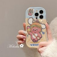 เคสสำหรับ Vivo Y36 5G Y02 Y35 Y16 Y02s Y22 Y22s Y15A Y15S Y21 Y20S Y21s เคสโทรศัพท์ Y20 Y20i Y12s Y17 Y15 Y12การ์ตูนเบอร์เกอร์น่ารักบีเว่อร์ Loopy ป้องกันกล้องเคส TPU นิ่ม