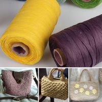 【CC】 280-300 Meters Raffia Yarn Thread Rope Hand Crochet Foldabe Hatm for Handknitting Hats