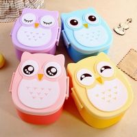 ⊕♞☃ New Microwave Cartoon Owl Lunch Box Food Storage Container Children Kids School Office Portable Bento Box loncheras para niños