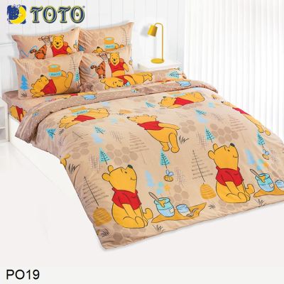 Toto ผ้าปูที่นอน (ไม่รวมผ้านวม) หมีพูห์ Winnie The Pooh PO19 (เลือกขนาดเตียง 3.5ฟุต/5ฟุต/6ฟุต) #โตโต้ เครื่องนอน ชุดผ้าปู ผ้าปูเตียง