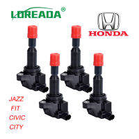 LOREADA  คอยล์จุดระเบิด honda jazz City แจ็ส เครื่อง 30520-PWC-003 จุดดำมีรูระบาย