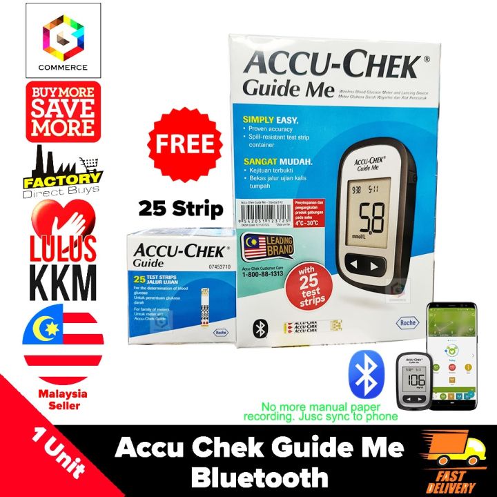 [COD]no18272oh9855 Accu Chek Guide Me Glucometer Blood Glucose Monitor ...