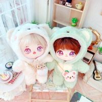 [Free ship] Cotton doll 20cm centimeter baby clothes star normal body fat naked triangular eye cat jumpsuit