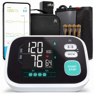  Greater Goods Blood Pressure Monitor - Complete Kit with Wall  Adapter, Track Systolic, Diastolic Blood Pressure, and Pulse, Includes  Premium Comfort Cuff