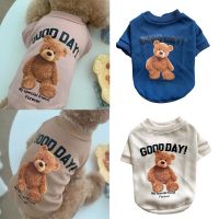 ZZOOI Autumn Winter Cat Vest Sport Cats Clothing T-Shirt Cartoon Bear Crew Neck Puppy Hoodie Pet Dog Clothes For Small Dogs Pet Items