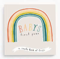 Lucy Darling Little Rainbow Baby Memory Book - First Year Journal Album To Capture Precious Moments - Milestone Keepsake For Boy Or Girl - Baby Shower Gift - Made In USA