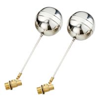 2PCS DN15 Floating Ball Valve Fully Automatic Water Level Control Valve Floating Ballcock Fitting Water Tank Brass Float Valve