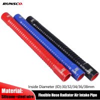 ID30/32/34/36/38mm Silicone Flexible Hose Pipe Radiator Tube Air Intake High Pressure Rubber Joiner Pipe Blue Red Black L:50cm