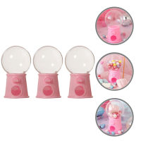 Jiogein [Clearance] 3PCS MINI GUMBALLS MOCHINES TOYS Plastic Candy Dispenser Candy Candy Catcher Machines สำหรับเด็ก