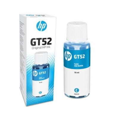HP INK GT52 Cyan สีฟ้า สำหรับเครื่อง GT5810, GT5820, HP315, HP415 HP500, HP600 ของแท้ 100%