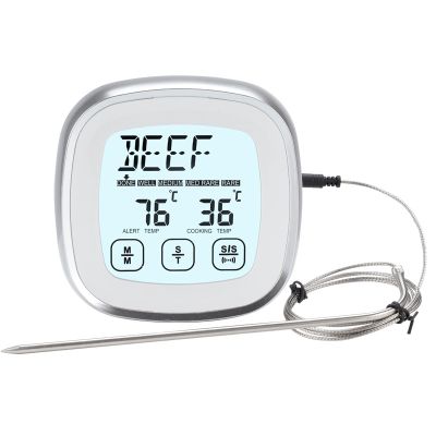 Digital Meat for Grill - Oven Kitchen Cooking Instant Temperature Reader Gauge with Metal Wired Probes