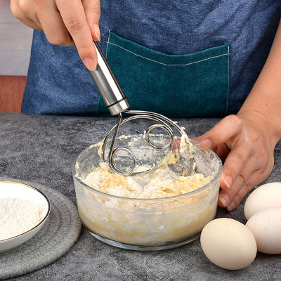 ไม้ตีไข่แป้งเหล็กสแตนเลสทนทานและเครื่องมือทำความสะอาดอย่างง่ายสำหรับการตีและกวนของแท้คุณภาพสูงไข่