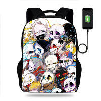 Undertales Boys Teen 3D Backpack Girls กระเป๋าเป้สะพายหลังคอมพิวเตอร์สำหรับเด็กประถมและมัธยมนักเรียนลำลอง16นิ้ว