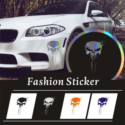 22*15cm Punisher Skull Sticker 3D Car Stickers and Decal Car Blood Vinyl Reflective Sticker Car Styling Accessories Stickers Adhesives Tape